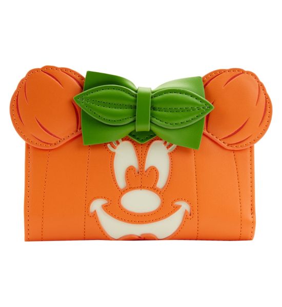 Loungefly Minnie Mouse: Glow in the Dark Pumpkin Flap Wallet