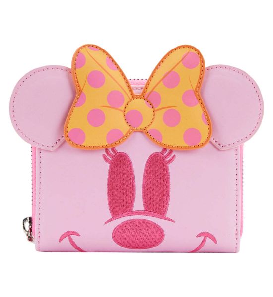 Loungefly Minnie Mouse: Pastel Ghost Glow-in-the-Dark Zip Around Wallet