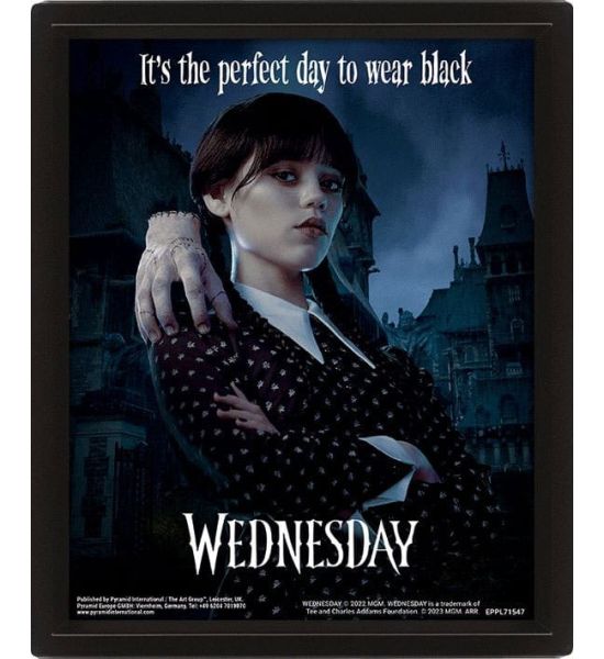 Wednesday: Perfect Day 3D Lenticular Framed Poster (26cm x 20cm) Preorder