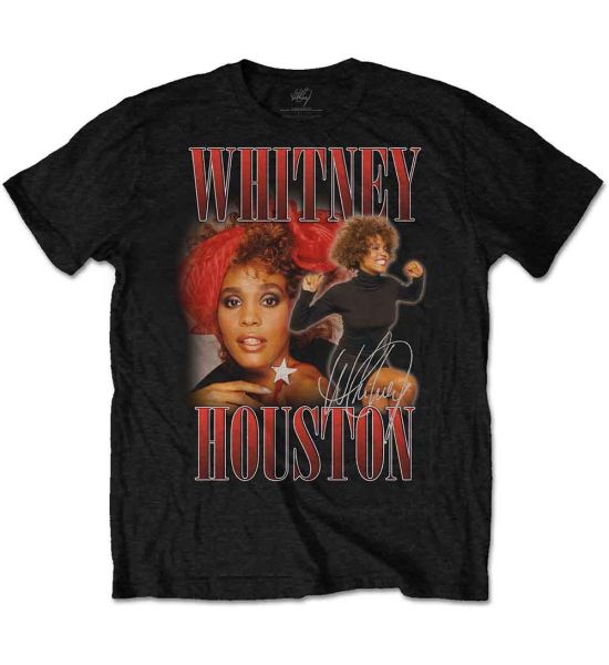 Whitney Houston: 90s Homage - Black T-Shirt