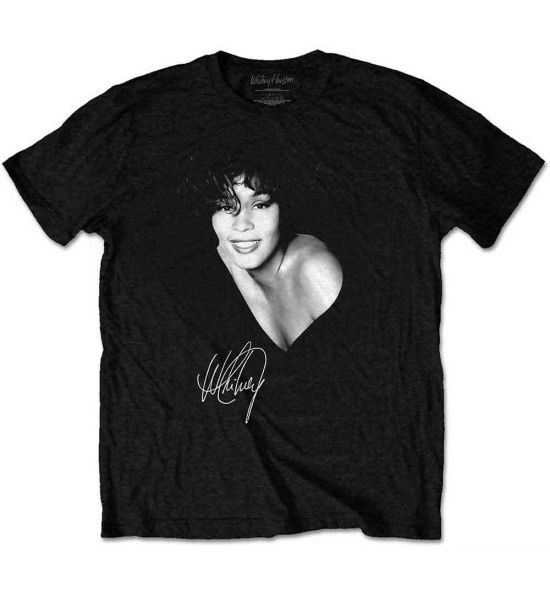 Whitney Houston: B&W Photo - Black T-Shirt