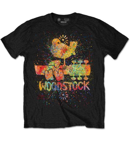 Woodstock: Splatter - Black T-Shirt