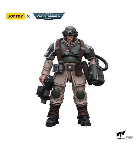 Warhammer 40,000: JoyToy Figure - Astra Militarum Cadian Command Squad Veteran Sergeant with Power Fist (1/18 Scale) Preorder