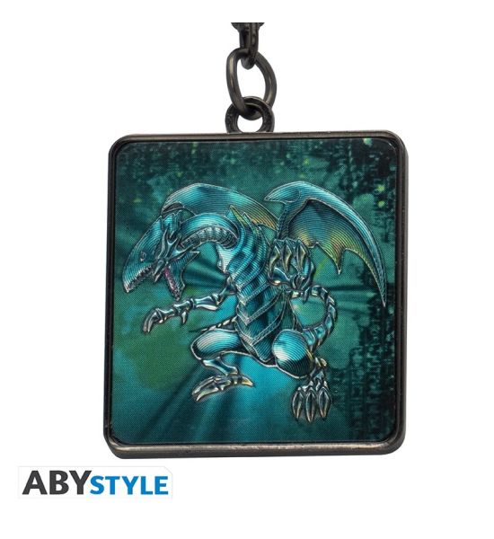 Yu Gi Oh! Blue Eyes White Dragon Metal Keychain Preorder