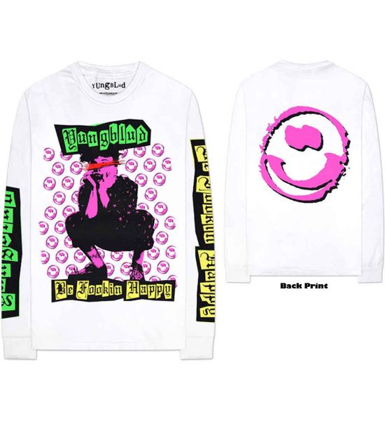 Yungblud: Punker (Back Print, Sleeve Print) - White Long Sleeve T-Shirt